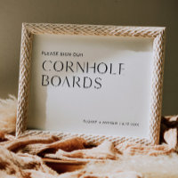 HARLOW Cornhole Board Guest Book Rótulo