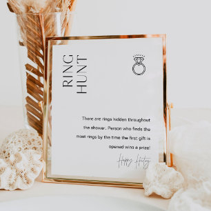 Póster HARLOW Ring Hunt Bridal Shower Game