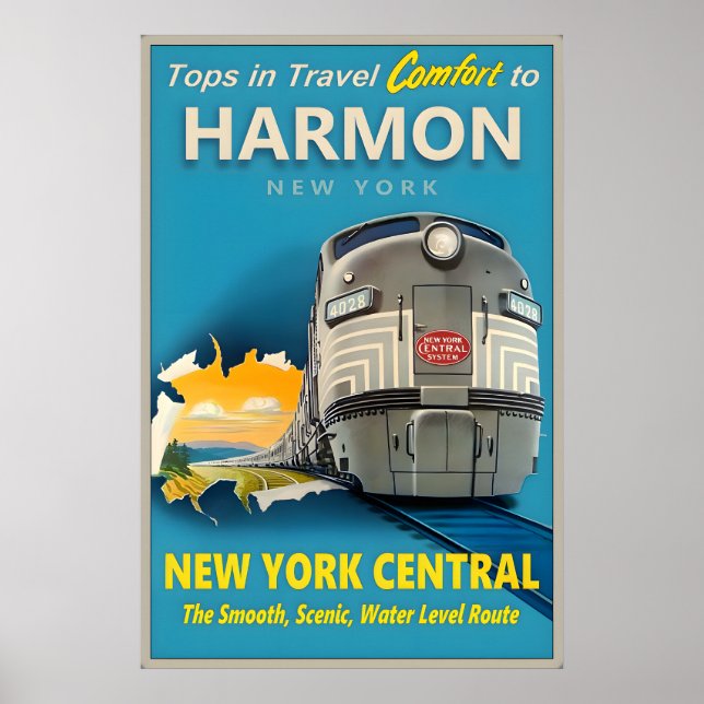 Póster Harmon Croton-on-Hudson New York Central Railroad (Frente)