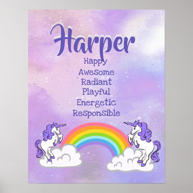 Póster Harper Name Poster (Frente)