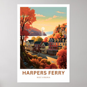 Póster Harpers Ferry West Virginia Travel Print