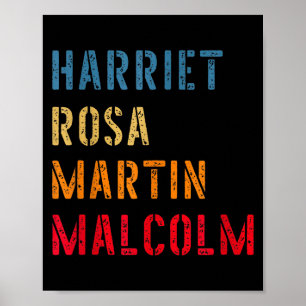 Póster Harriet Rosa Martin Malcolm _ Líder de la Historia