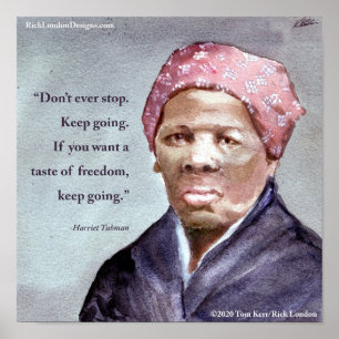 Póster Harriet Tubman & cita