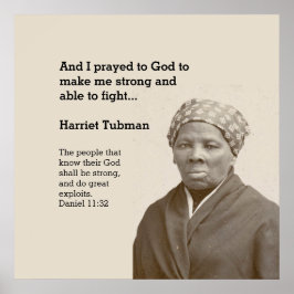 Póster HARRIET TUBMAN Cita la Biblia Personalizado Verse