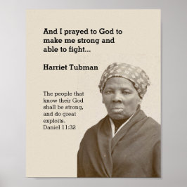 Póster HARRIET TUBMAN Cita Personalizado Escritura Motiva