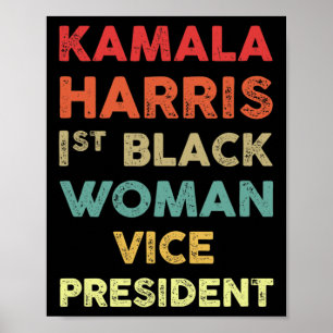 Póster Harris 1.ª mujer negra vicepresidenta 2020