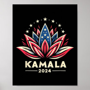 Póster Harris 2024 Campaña Presidencial American Lotus 1