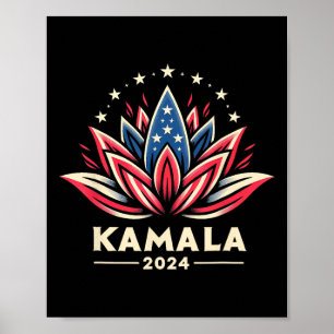 Póster Harris 2024 Campaña Presidencial American Lotus 2