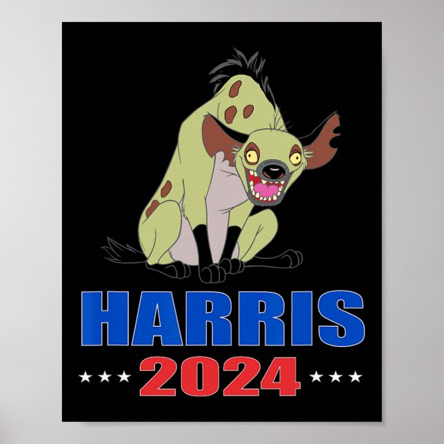 Póster Harris 2024 Funny Hyena (Frente)
