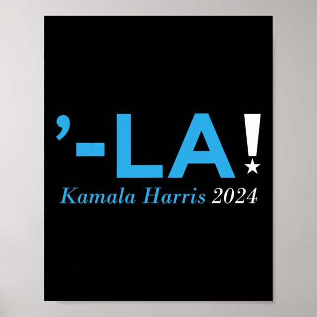 Póster Harris 24 Comma La Kamala Walz 2024 Presidente Kam (Frente)