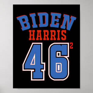 Póster Harris 46 Squared Joe Biden 46th President Of Usa