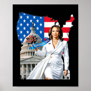 Póster Harris 47º Presidente Estados Unidos América Elecc