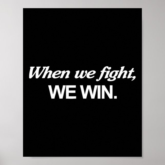 Póster Harris cuando peleamos ganamos (Frente)