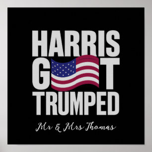Póster Harris Derrotó a Trump El Humor Político Definitiv