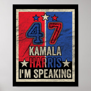 Póster Harris Estoy hablando de la campaña presidencial d