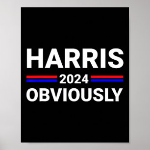 Póster Harris For President Obviamente 2