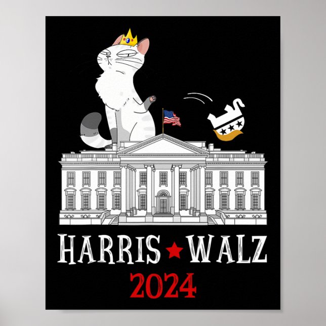 Póster Harris ganó las elecciones presidenciales de 2024  (Frente)