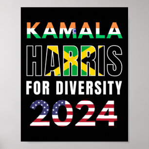 Póster Harris India Bandera Diversidad 2024