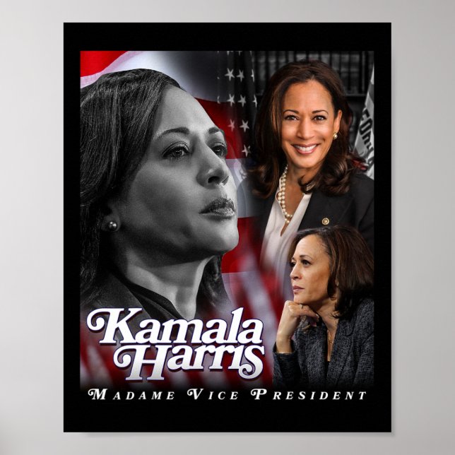 Póster Harris Madame Vice President Para Hombres Y Mujere (Frente)