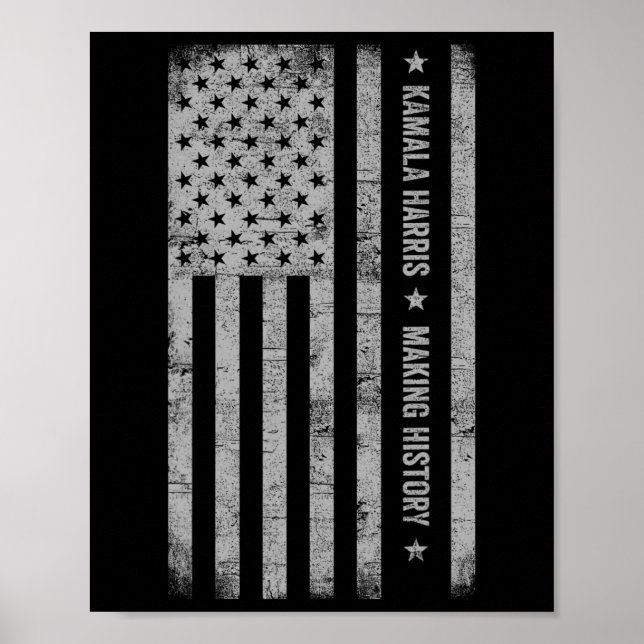 Póster Harris Making History Grunge Dolor americano (Frente)