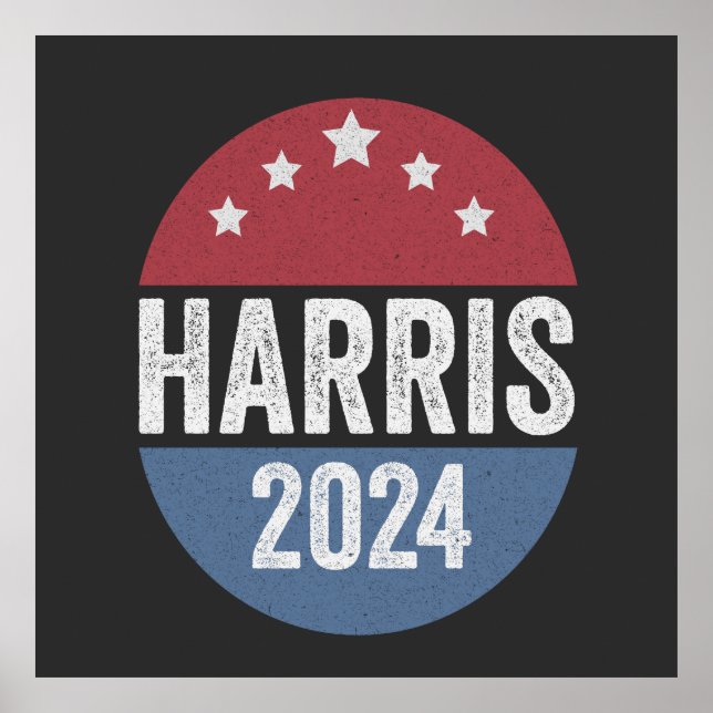 Póster Harris por las elecciones presidenciales demócrata (Frente)