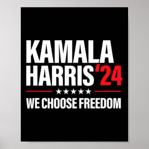 Póster Harris Presidente 2024 Elección Elegimos Libertad
