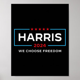 Póster Harris Presidente 2024 Elección Elegimos Libertad
