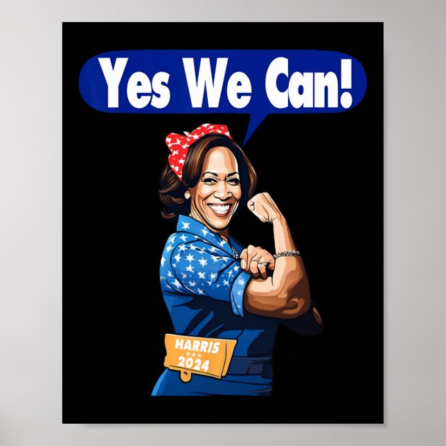 Póster Harris Presidente 2024 Sí Podemos  (Frente)