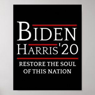 Póster Harris Restore Soul Of Nation Vote 2020 Elecciones