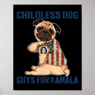 Póster Harris Tattoo Mujeres De Perro Sin Niños Votan Por