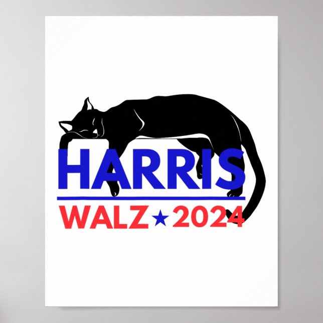 Póster Harris Tim Waltz Harris Waltz 2024 Harris Cat (Frente)