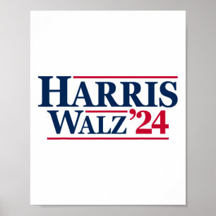 Póster Harris Tim Walz 2024 24 Para El Presidente Brat Us