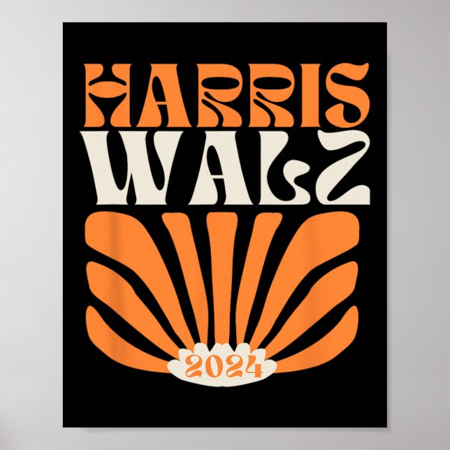 Póster Harris Tim Walz 2024 Elecciones 2024 (Frente)