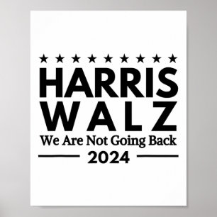 Póster Harris Tim Walz 2024 No Regresaremos