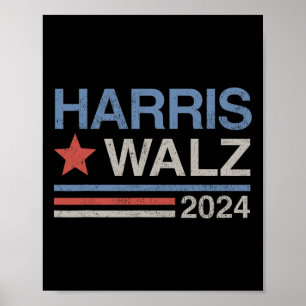 Póster Harris Tim Walz Vp Presidente Harris Waltz 20