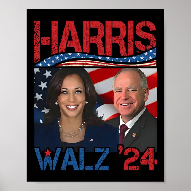 Póster Harris Tim Walz Waltz 3 (Frente)