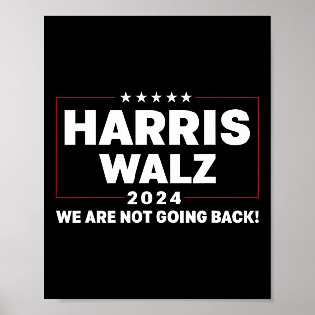 Póster Harris Tim WAlzheimer Waltz 2024 No iremos (Frente)
