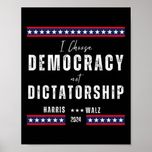 Póster Harris & Tim Wheimer 2024 - Democracia Sobre Dicta