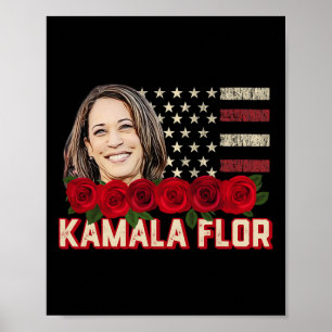 Póster Harris Vintage Flor Primera mujer presidenta