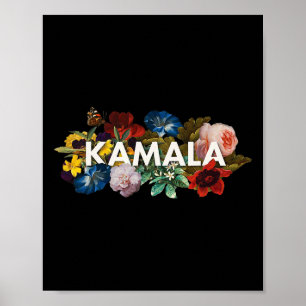 Póster Harris Vintage Floral Femenina Primera Presidenta