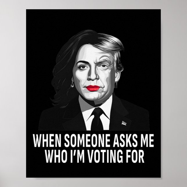Póster Harris vs. Donald Trump gracioso meme electoral (Frente)