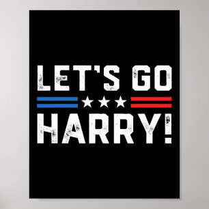 Póster Harris W 2024 Vamos Harry Divertido Harry B Políti