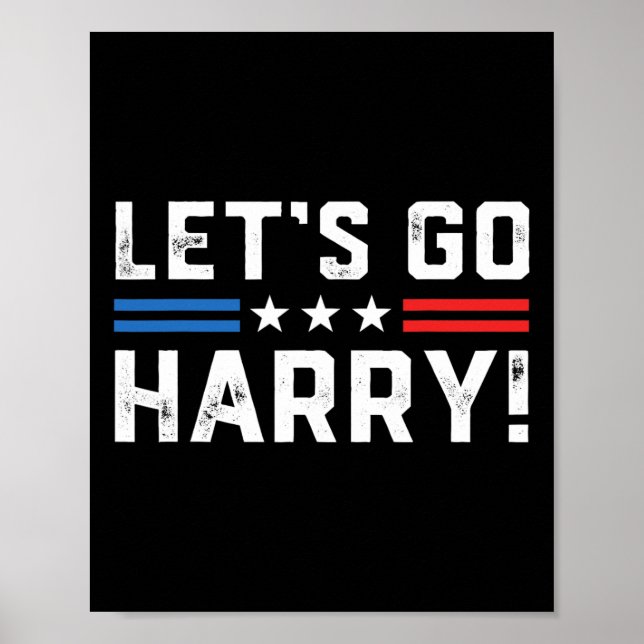Póster Harris W 2024 Vamos Harry Funny Harry B Politic (Frente)