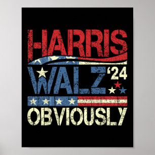 Póster ¡Harris W, obviamente! Elecciones Harris Waltz 202