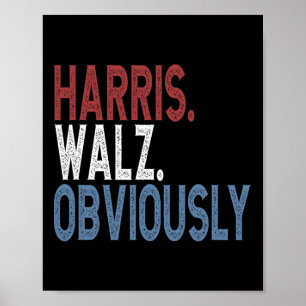 Póster Harris Waltz 2024 Elección Kamala Harris Tim Waltz