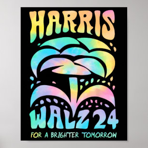 Póster Harris Waltz 2024 Elecciones Kamala Harris Tim Wal
