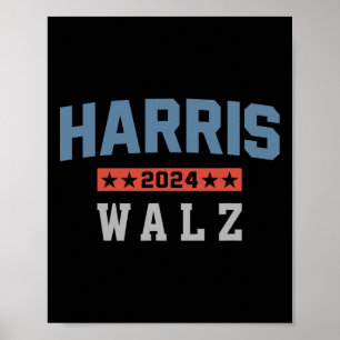Póster Harris Waltz 2024 Elecciones Kamala Harris Tim Wal