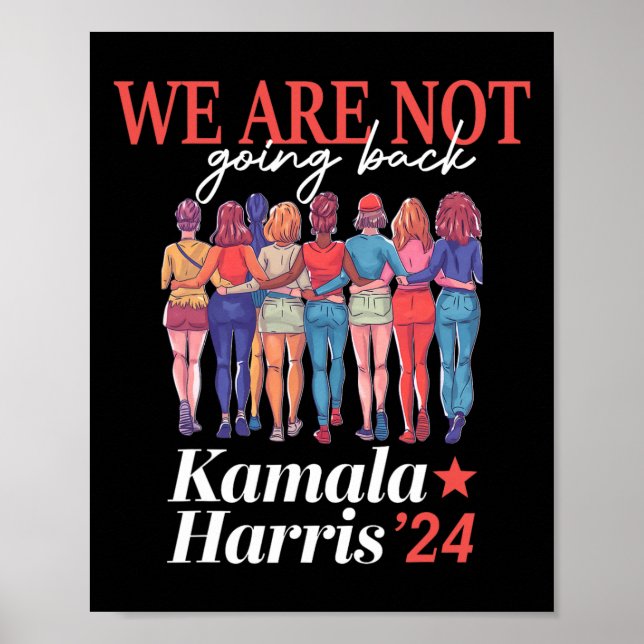 Póster Harris Waltz 2024 No Regresaremos Kamala Har (Frente)