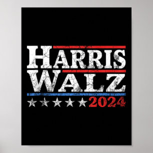 Póster Harris Waltz 24 Elecciones Kamala Harris Tim Waltz