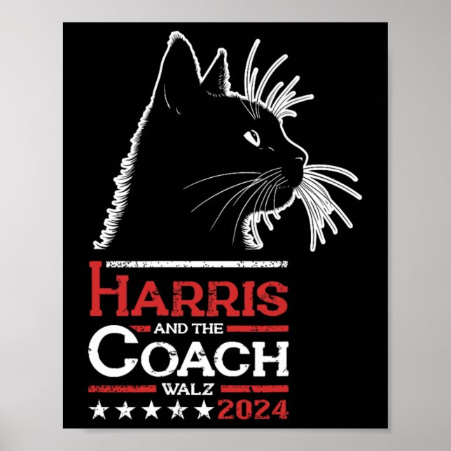 Póster Harris Waltz Cat Lady Harris Waltz 2024 Kamala Har (Frente)
